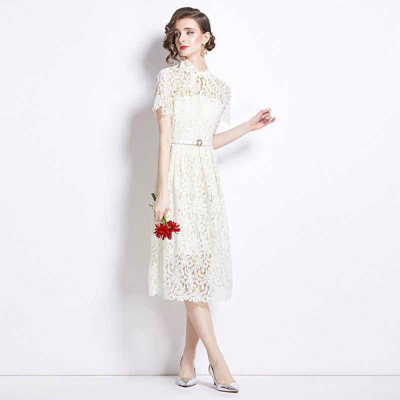 Jaqueline – Elegantes Damen-Spitzenkleid für besondere Anlässe WeiB