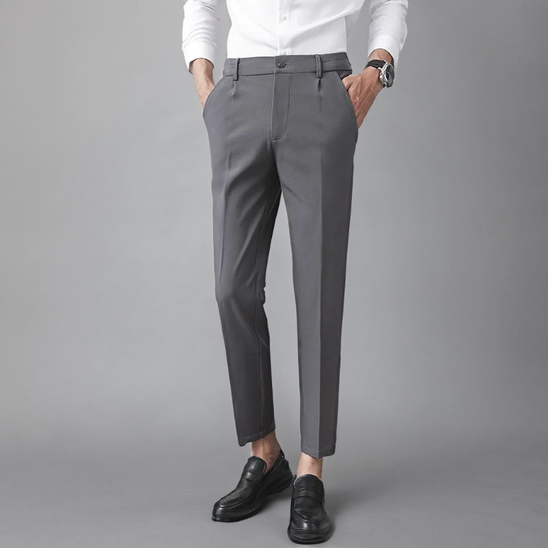 Jaron - Elegante Herren Hose in Elfenbein Zeitloses Design & Perfekte Passform Grau