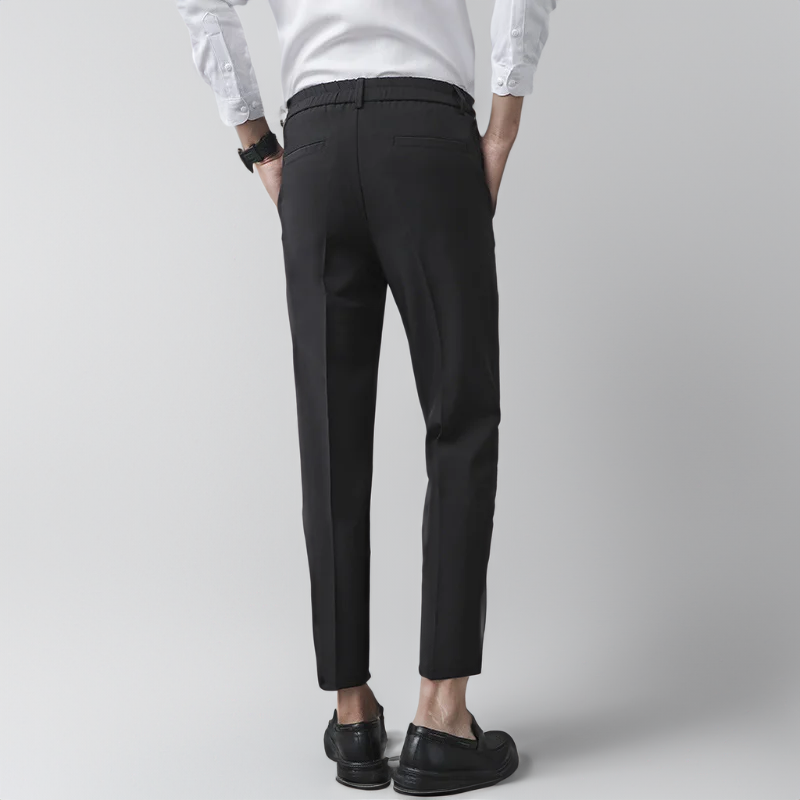 Jaron - Elegante Herren Hose in Elfenbein Zeitloses Design & Perfekte Passform Schwarz 2