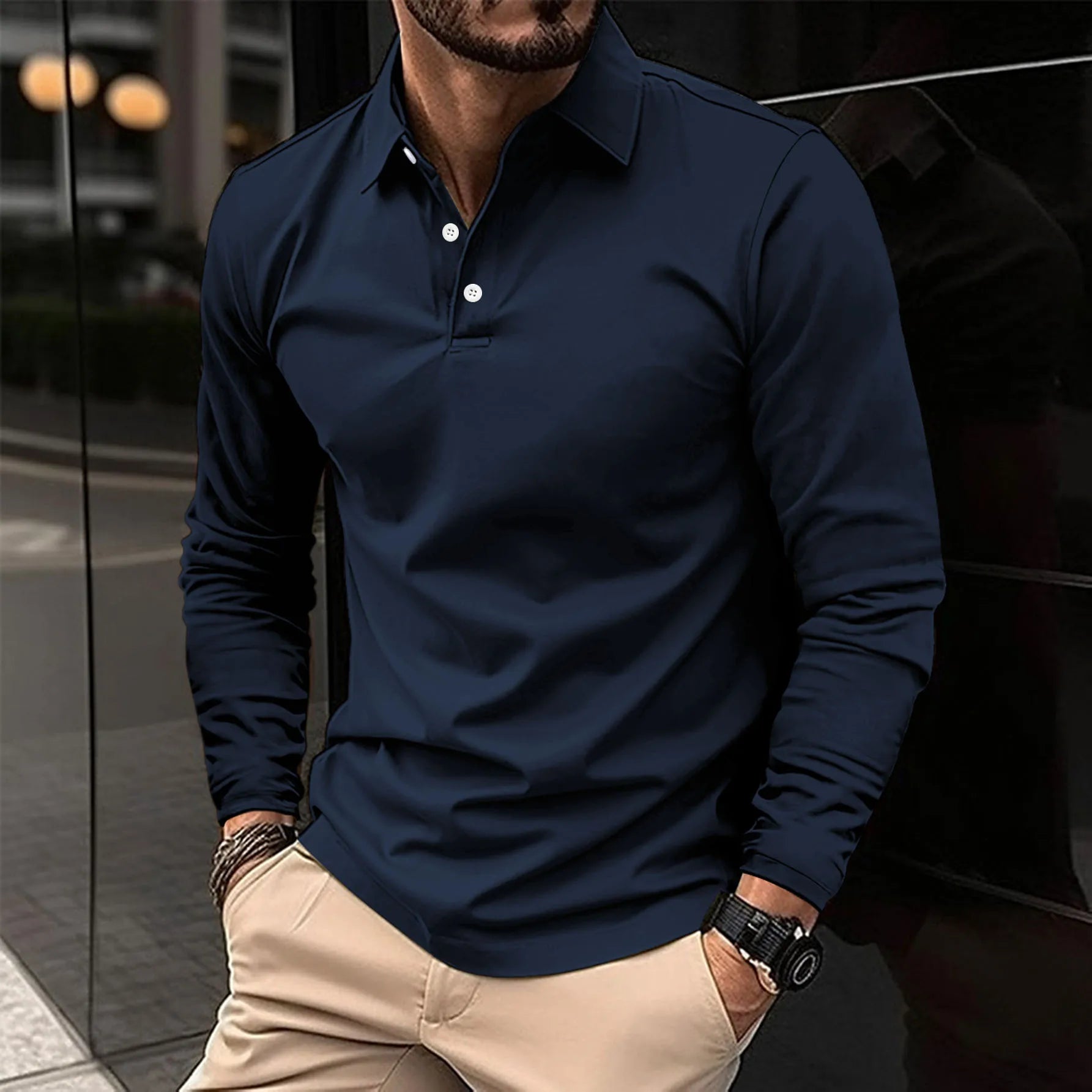 Jeremia - Klassische Polo Marineblau