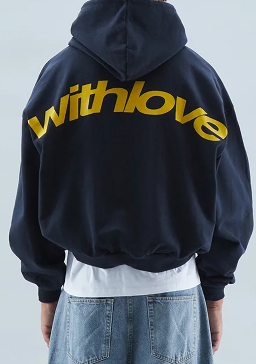 John- With Love Kapuzenpulli Blau & Gelb