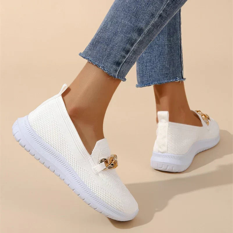 Jonette- Bequeme Schlupfschuhe Für Frauen Weiß