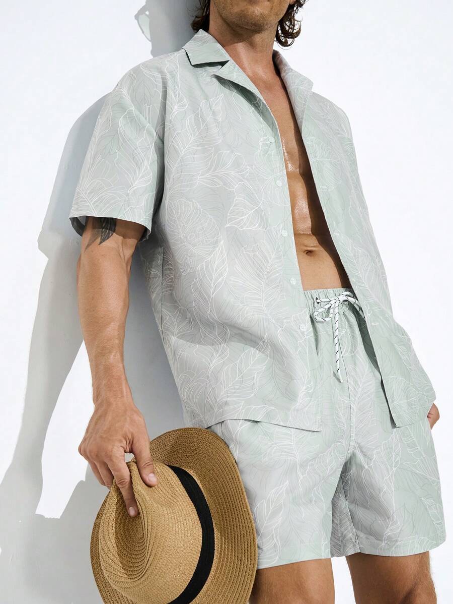 Julius – Strand Outfit Herren Kurzarmshirt Und Shorts Set 7