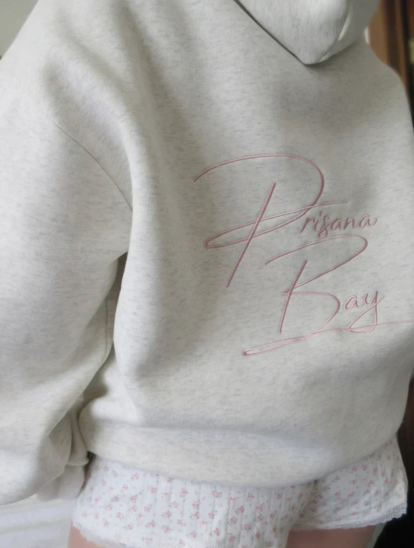 Kapuzenpullover mit Schleife Weiß/Rosa (noch 2 verfügbar) 2