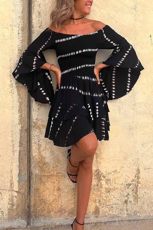 Karla - Off Shoulder Kleid für den Sommer Schwarz