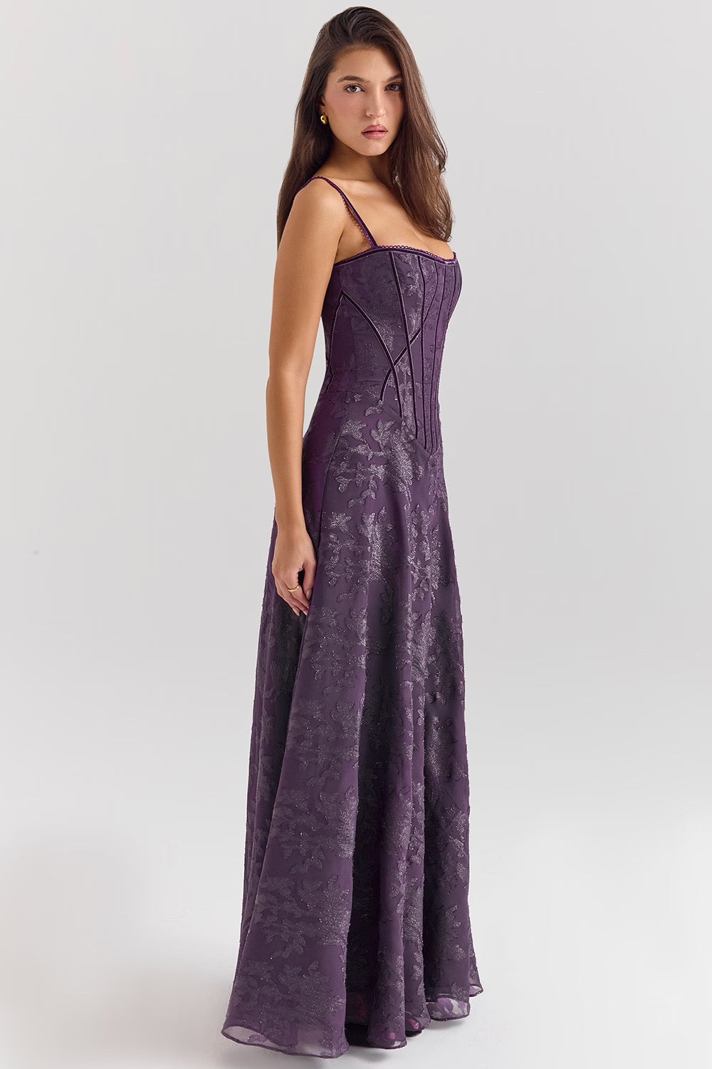 Katharina- Elegante Kleid Mit Klassischer Silhouette Lila 1
