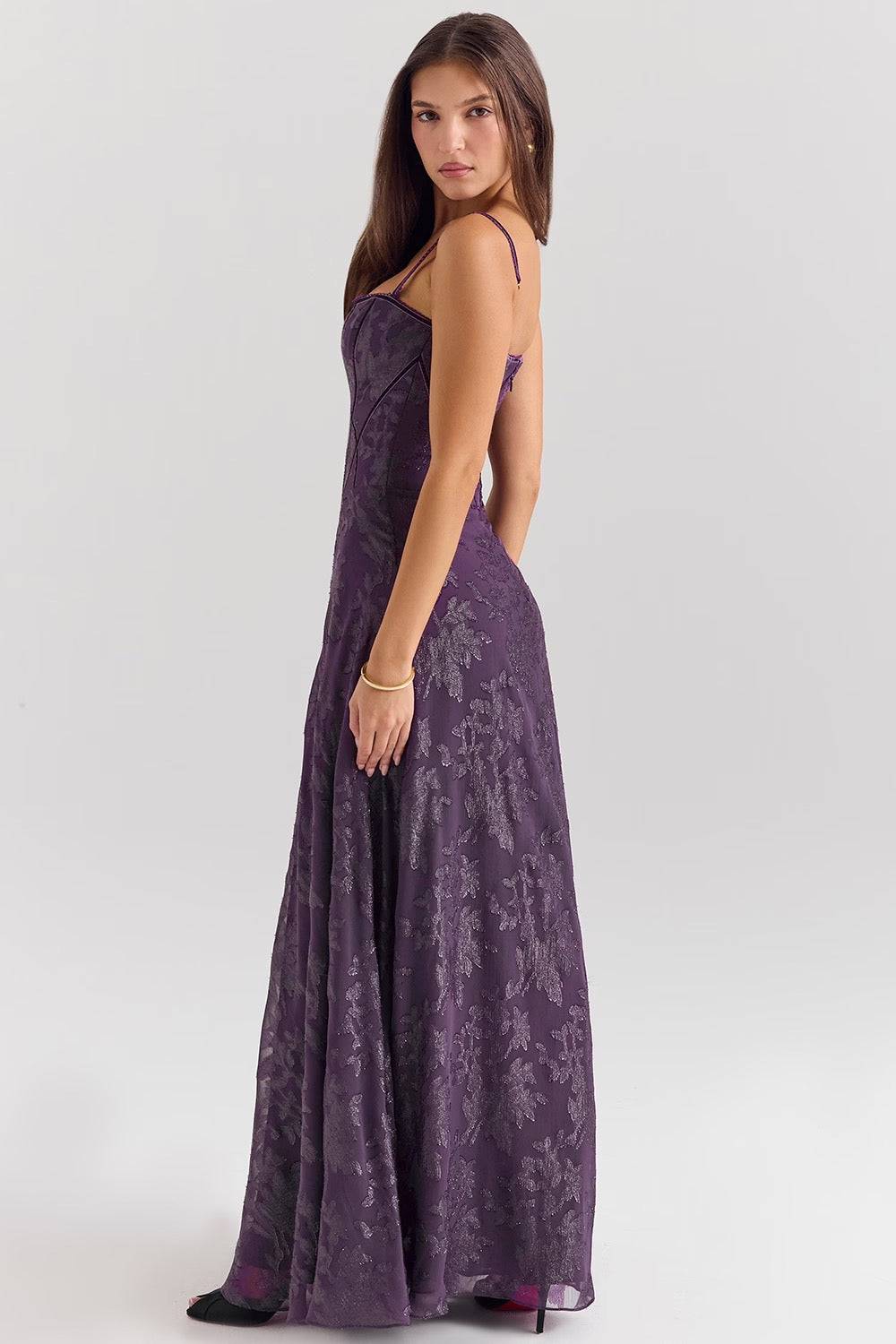 Katharina- Elegante Kleid Mit Klassischer Silhouette Lila 2