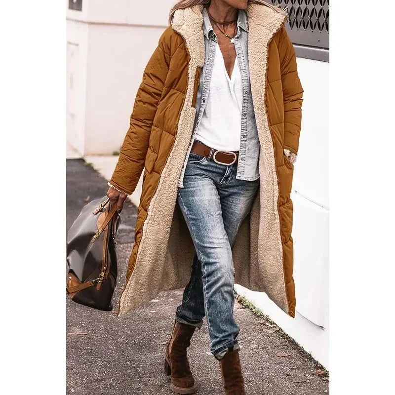 Katharina - Chic Wintermantel Burgund