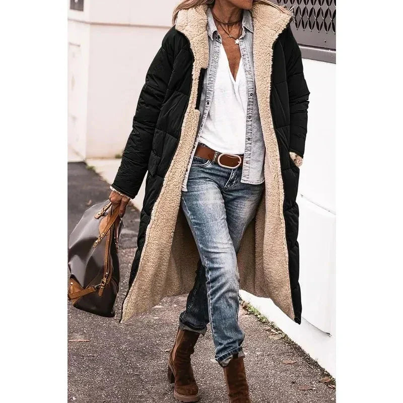 Katharina - Chic Wintermantel Schwarz