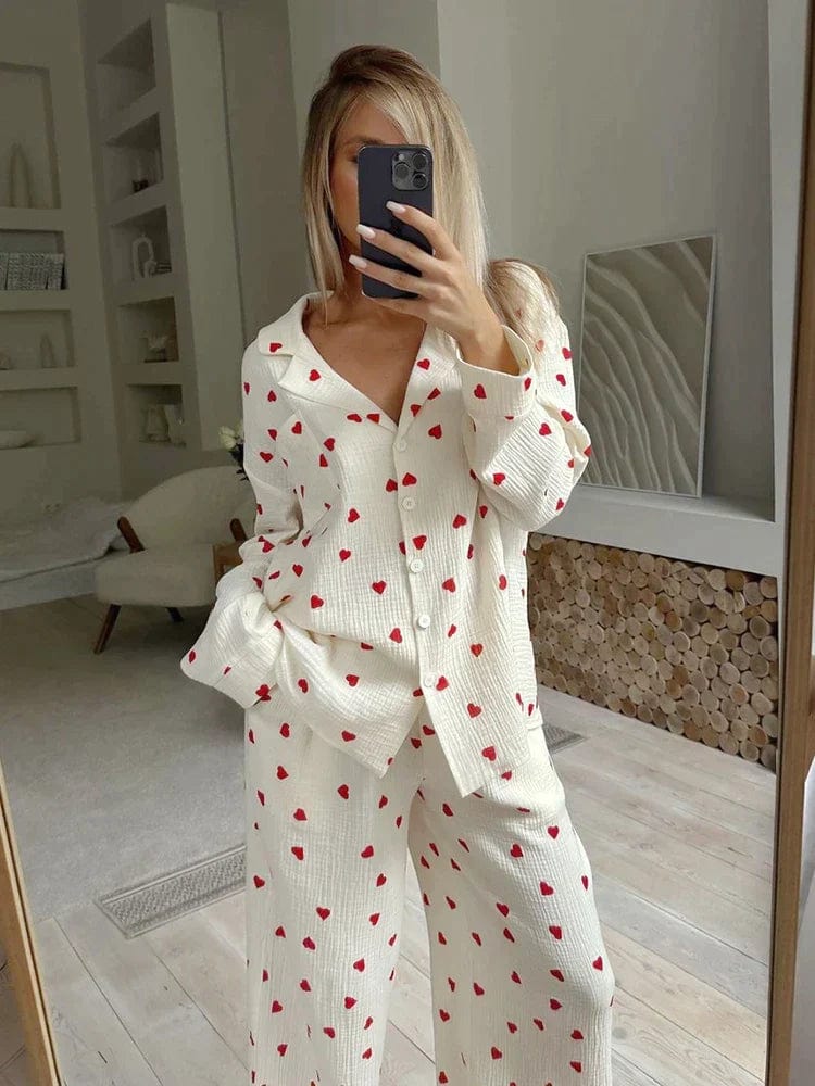 Katrin - Das ästhetische Herz-Pyjama-Set Herzen 3