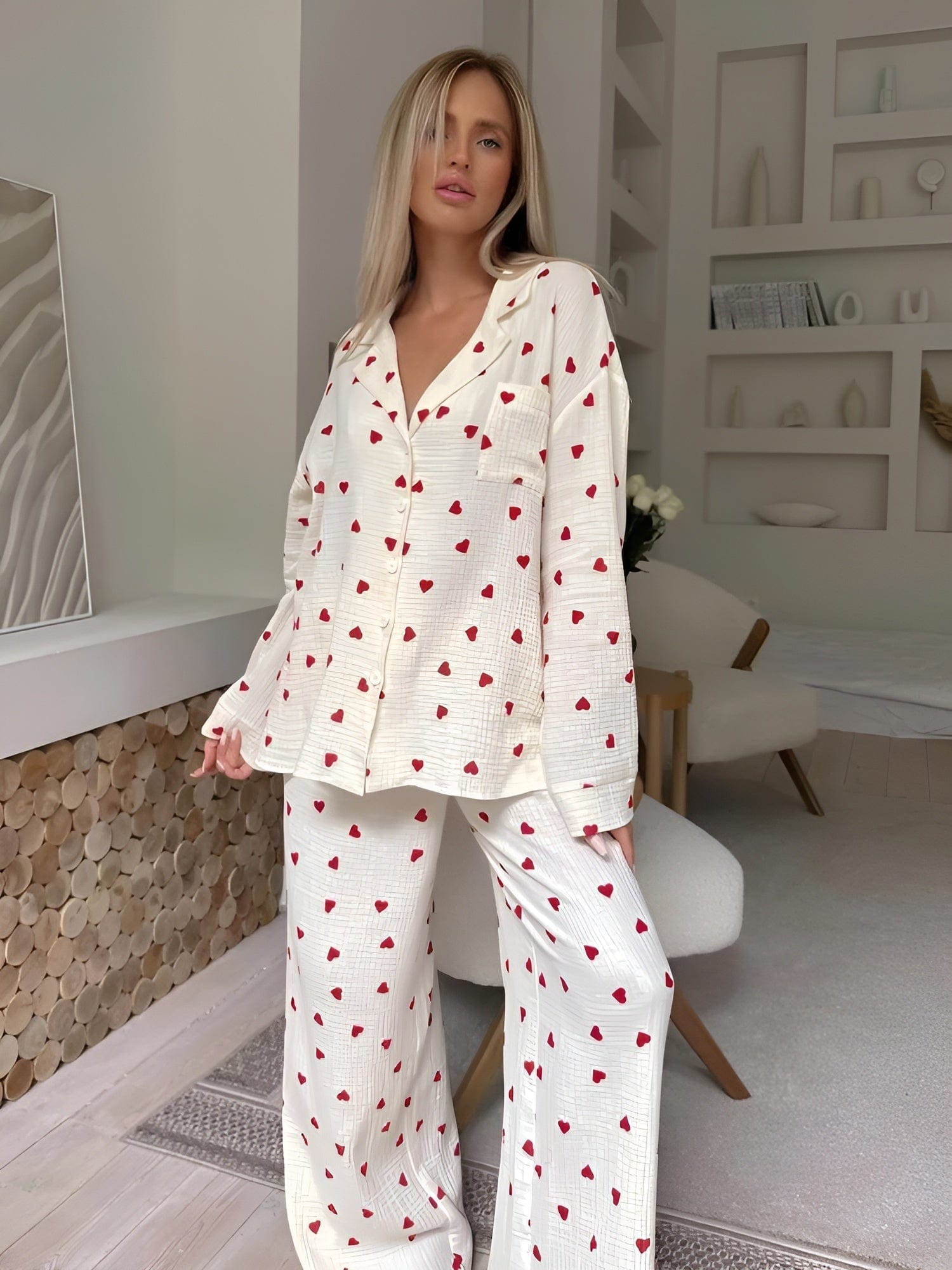 Katrin - Das ästhetische Herz-Pyjama-Set Herzen 5