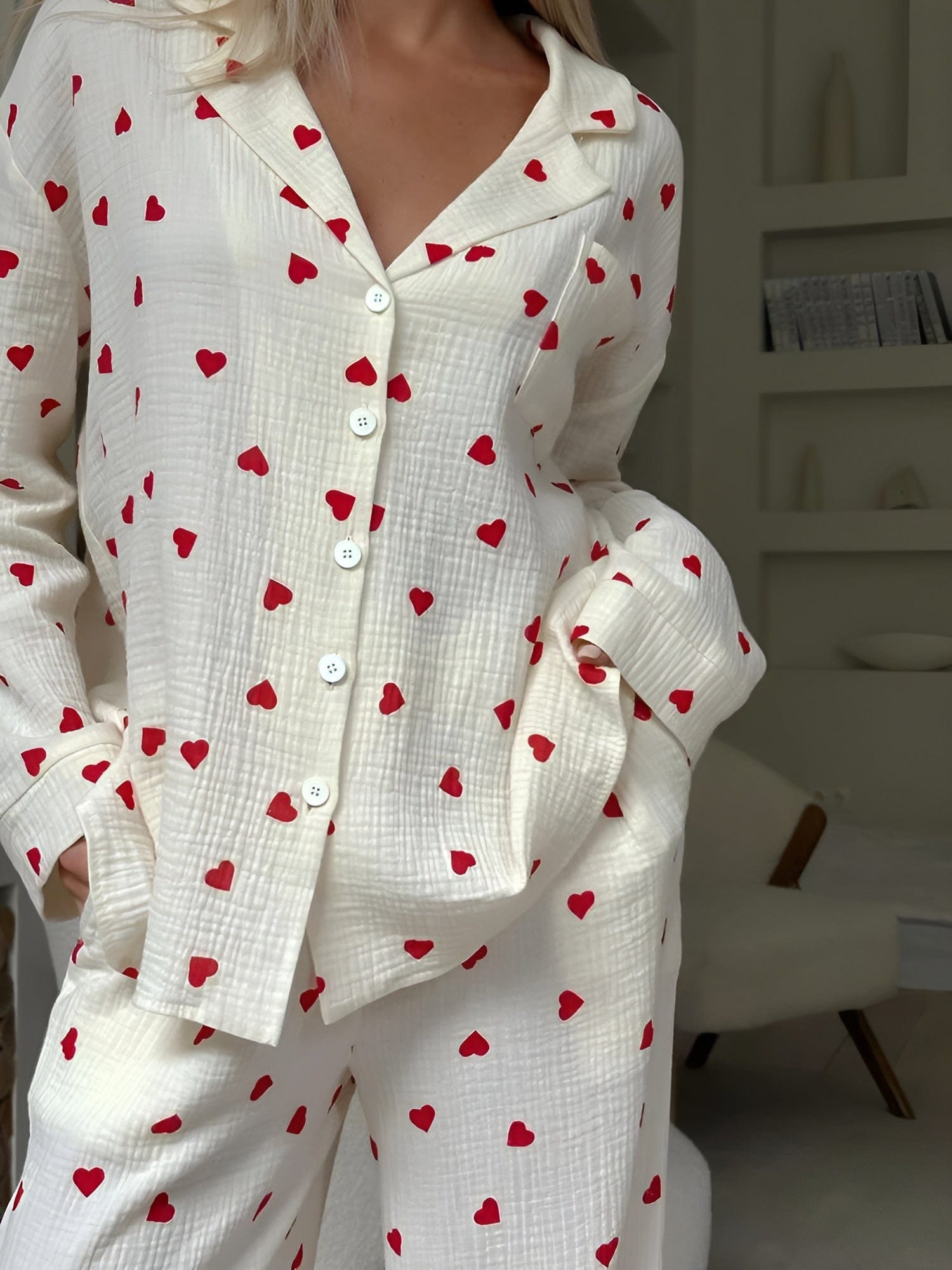 Katrin - Das ästhetische Herz-Pyjama-Set Herzen 6