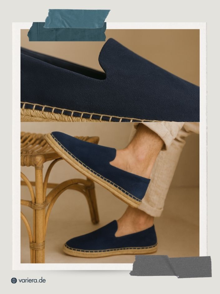 Kevin – Espadrilles Herren Wildleder Sommer Leicht Lässig
