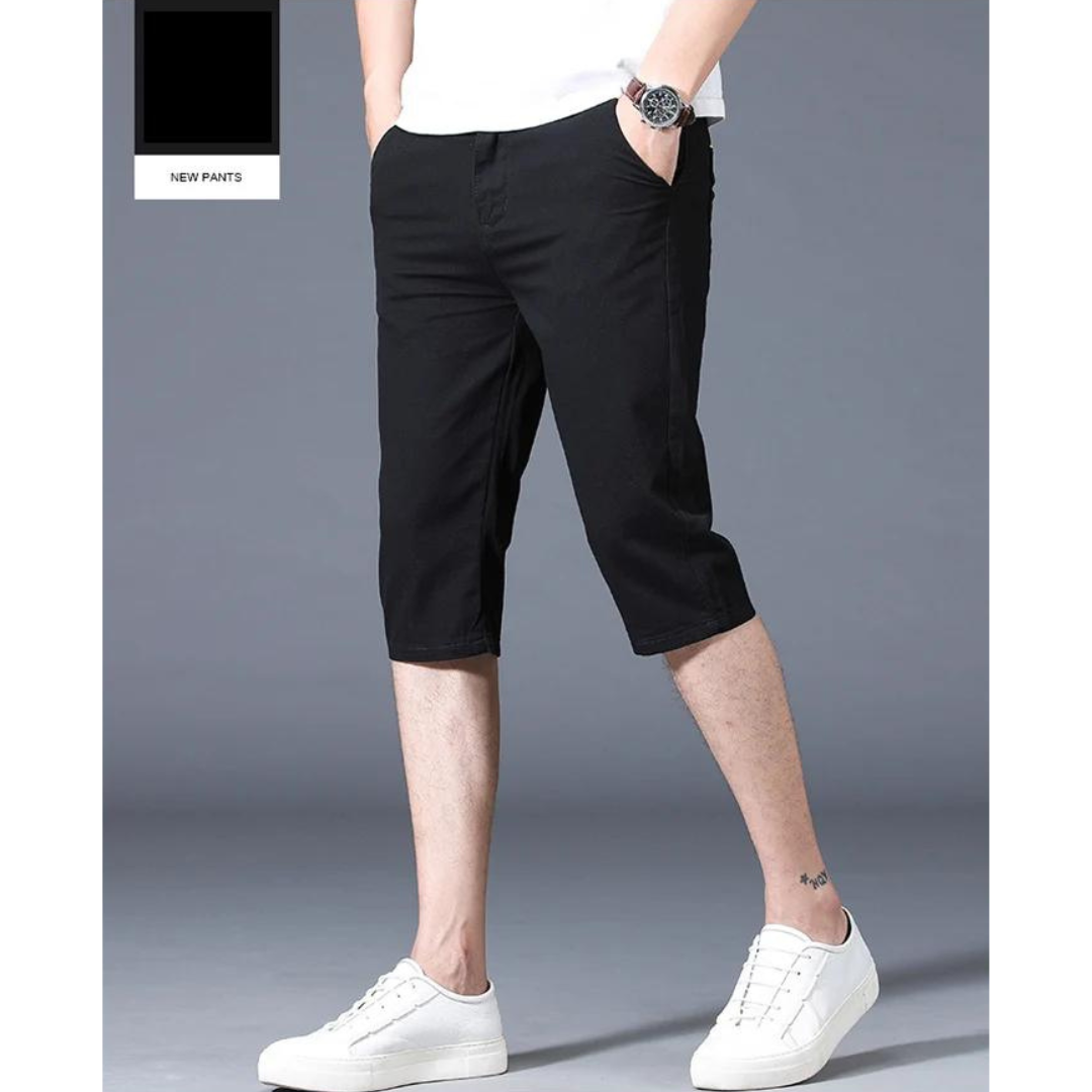 Kristoffer - Lässige Herren 3/4 Shorts für Sommer Schwarz