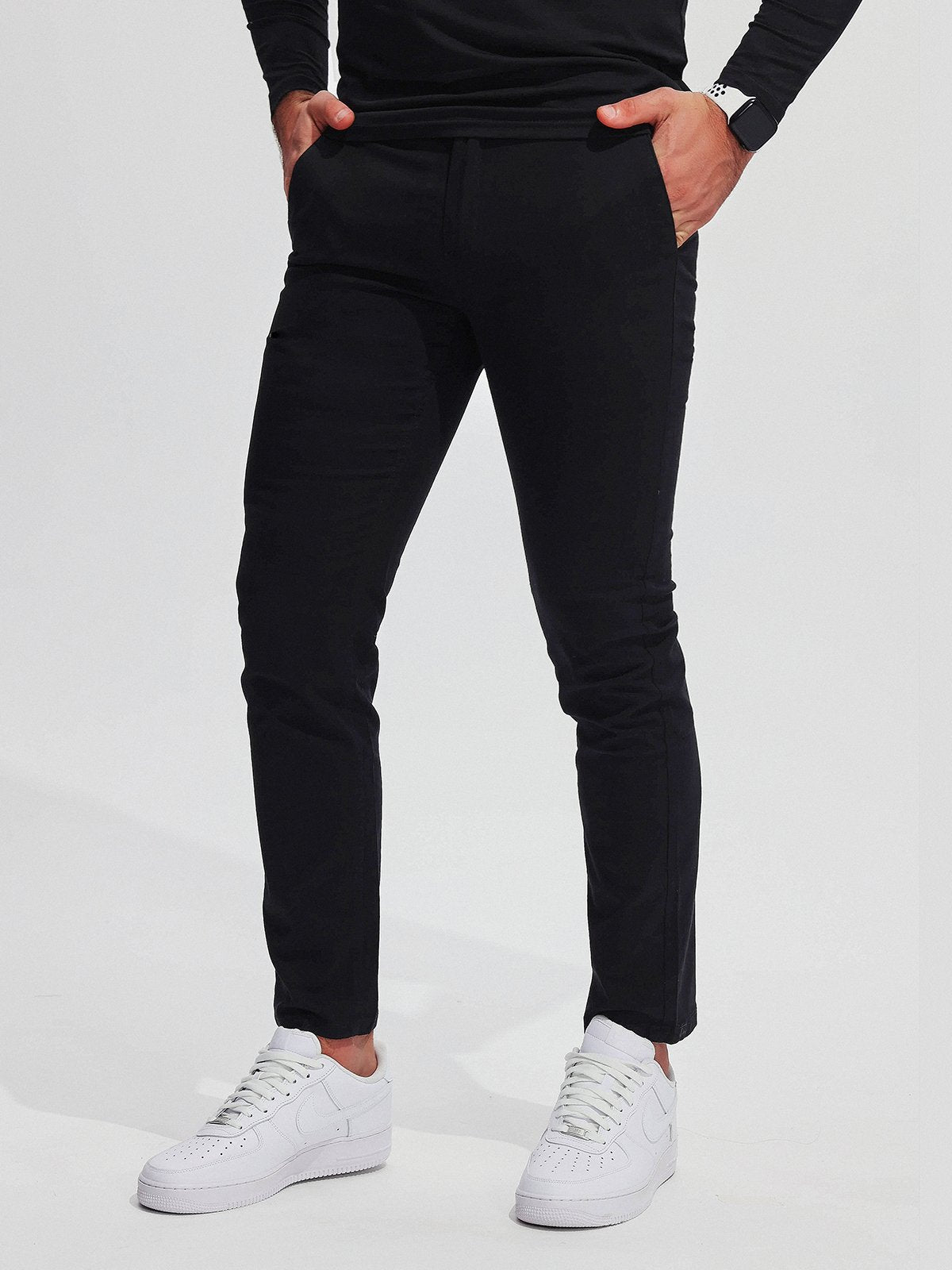 Kurt - Stretch Herren Chinohose aus Baumwollmix Schwarz