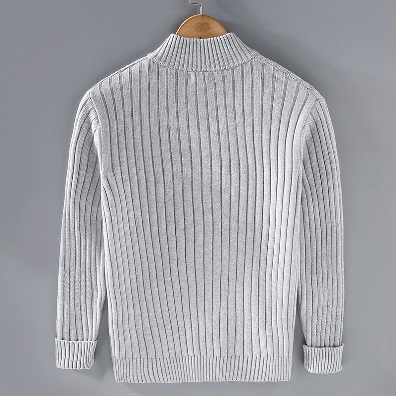 Lars – Premium Strickjacke aus Baumwolle für Herren Grau