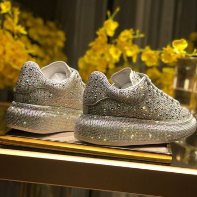 Lauren- Glitzernde Sneaker mit Kristallverzierungen Bunt 4