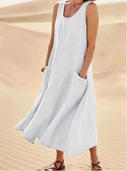 Lavinia- Maxi Sommerkleid Weiß
