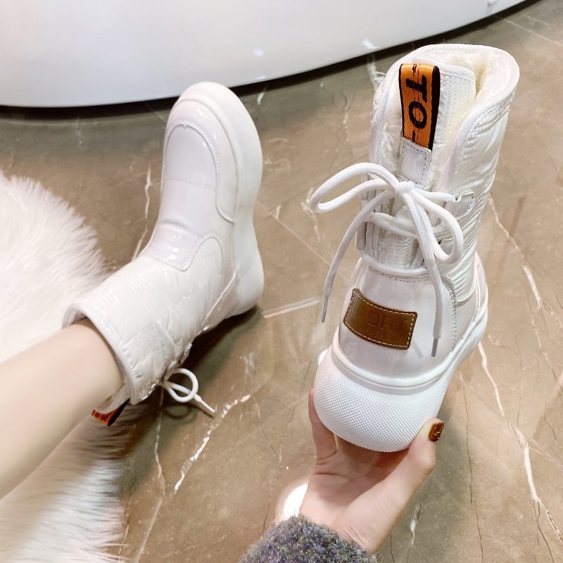 Lea – Wasserdichte Knöchelstiefel für Damen Weiß