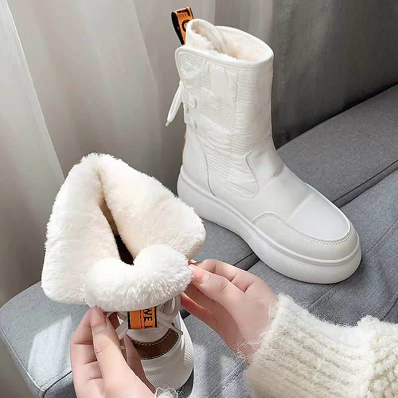 Lea – Wasserdichte Knöchelstiefel für Damen Weiß