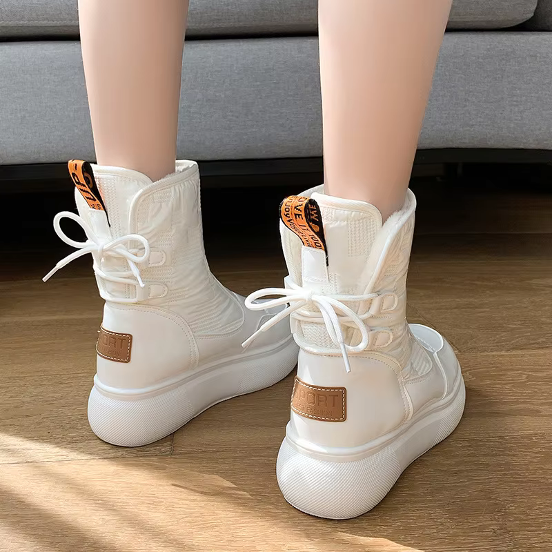 Lea – Wasserdichte Knöchelstiefel für Damen Weiß