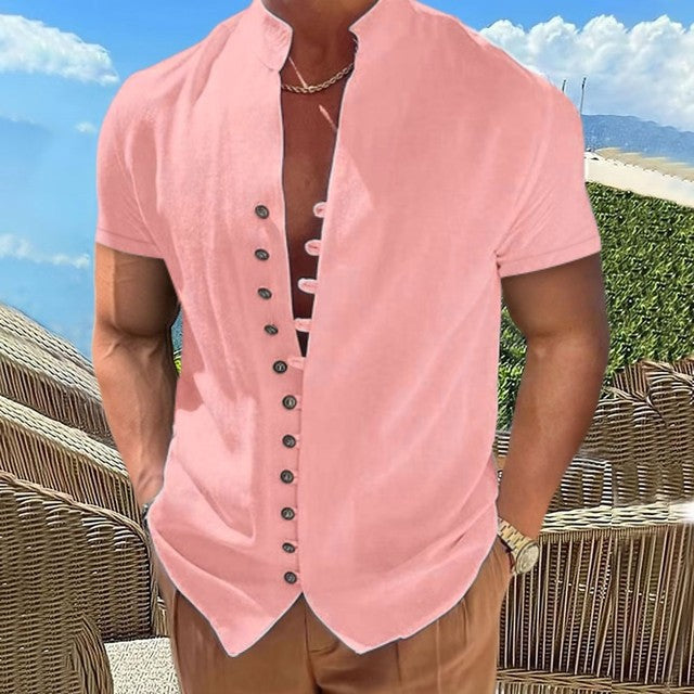 Dominikus – Herren Shirt mit besonderer Knopfleiste