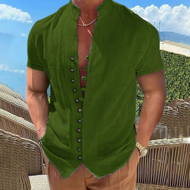 Dominikus – Herren Shirt mit besonderer Knopfleiste