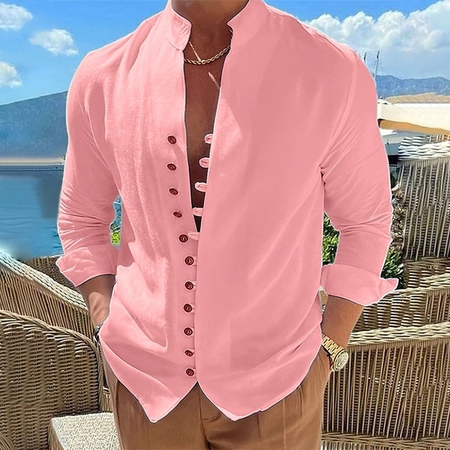 Dominikus – Herren Shirt mit besonderer Knopfleiste