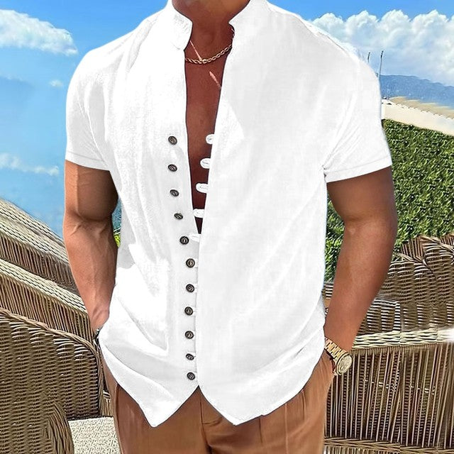 Dominikus – Herren Shirt mit besonderer Knopfleiste