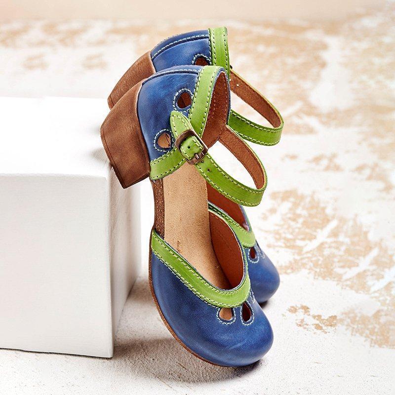 Lina - Bequeme Sandalen Blau