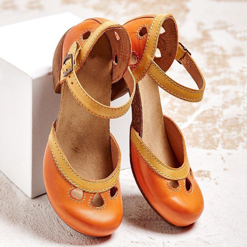 Lina - Bequeme Sandalen Orange