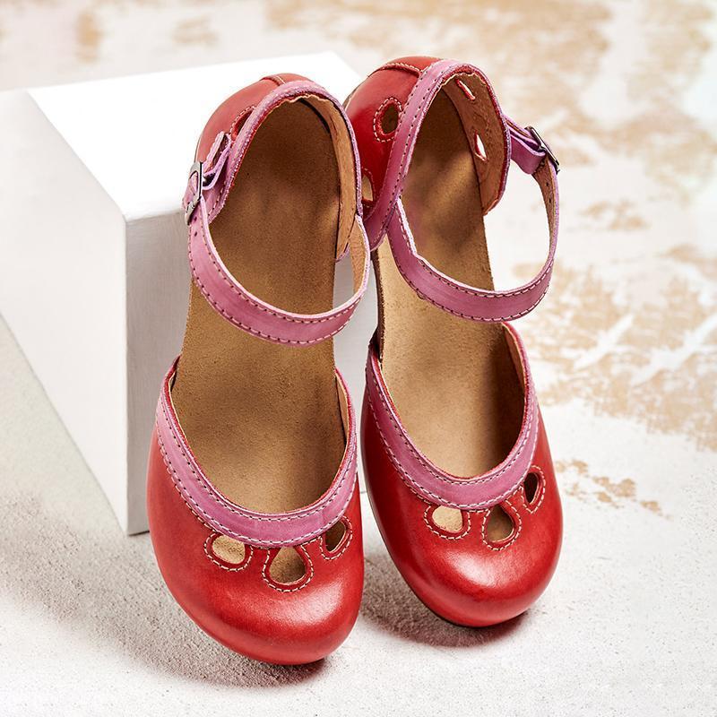 Lina - Bequeme Sandalen Rot