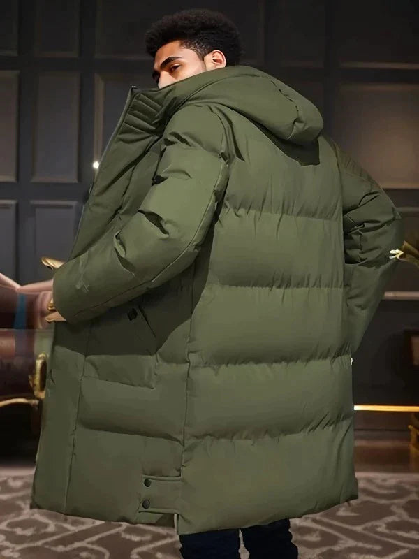Lorianus – Elegante, wasserdichte Herren-Parka-Jacke Dunkelgrün