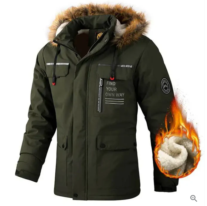 Louis – Wasserdichte Winterjacke für Herren Grün