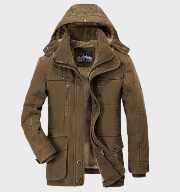 Luan – Warme Winterjacke für Herren Dunkelbraun