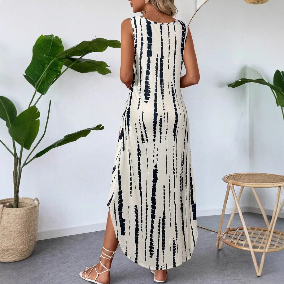 Lucia - Maxikleid mit Farbverlauf & Taschen - Aprikose 1