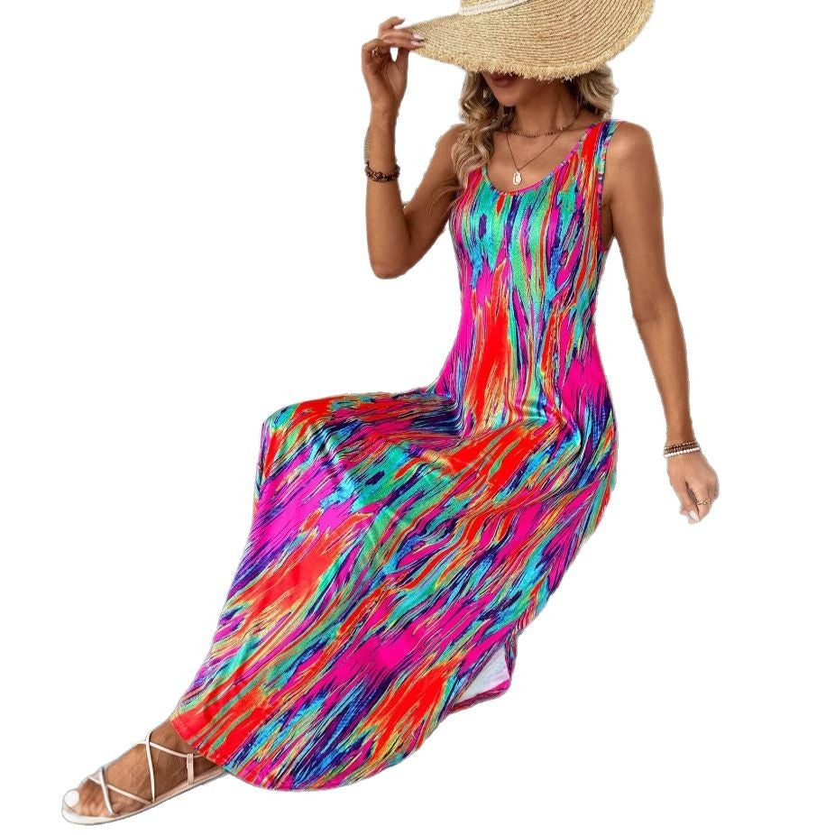 Lucia - Maxikleid mit Farbverlauf & Taschen - Bunt 2