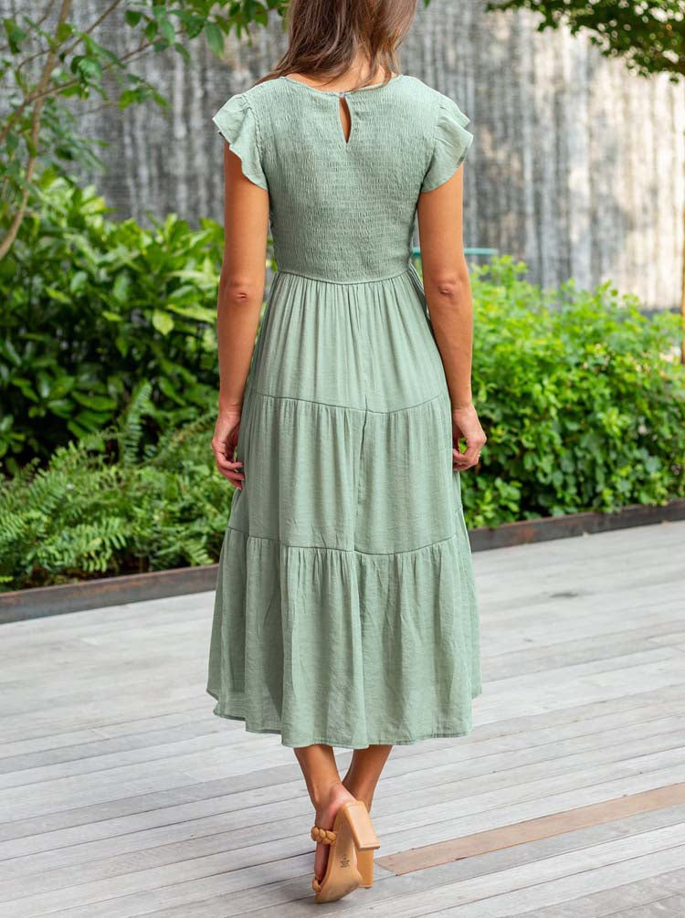 Lucille - Sommer-Outfit mit Falten Grün 5