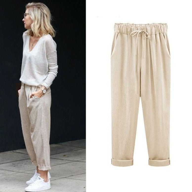 Luisa - Lässige lockere Hose für Damen Beige