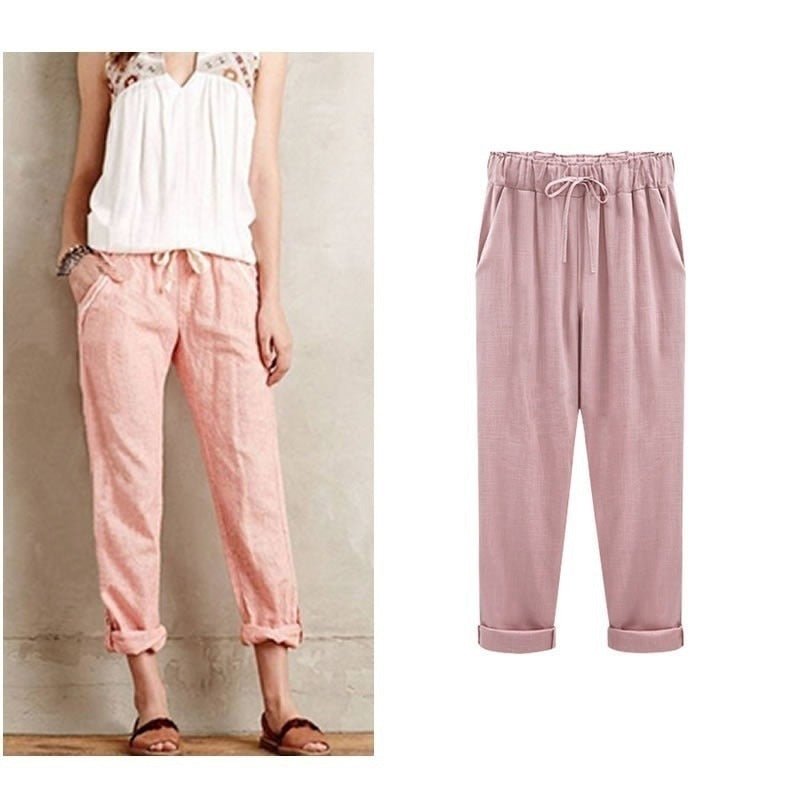 Luisa - Lässige lockere Hose für Damen Rosa