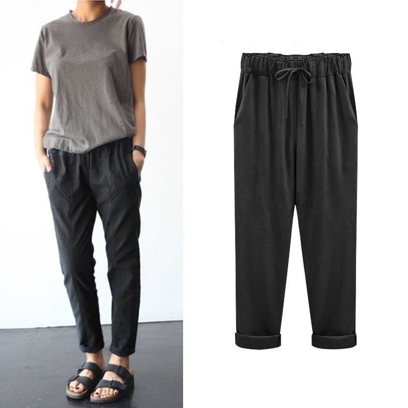Luisa - Lässige lockere Hose für Damen Schwarz