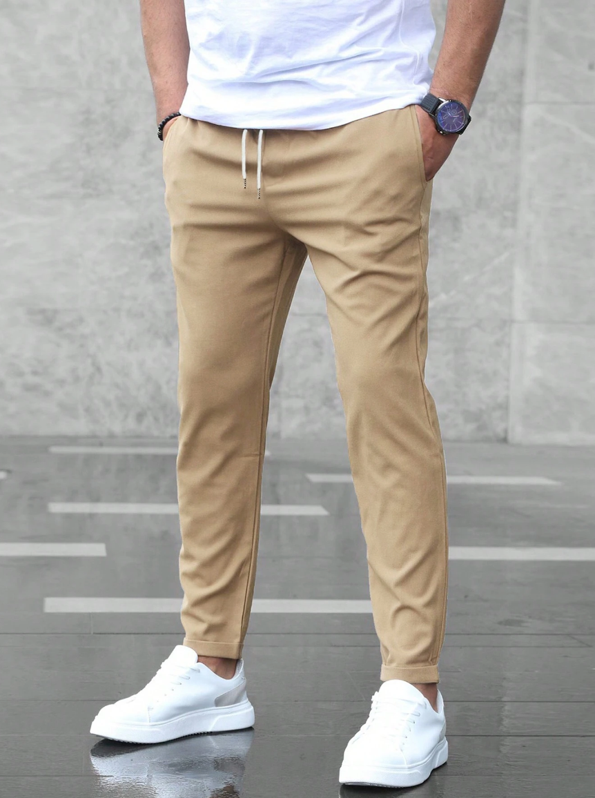 Lukas - Herren Stretch-Hose: Bequem und Elegant für Männer Beige