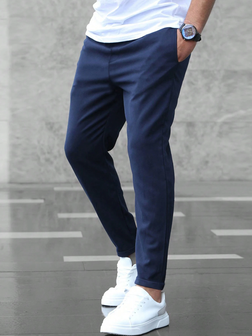 Lukas - Herren Stretch-Hose: Bequem und Elegant für Männer Marineblau