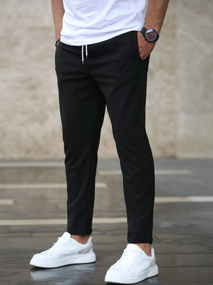 Lukas - Herren Stretch-Hose: Bequem und Elegant für Männer Schwarz