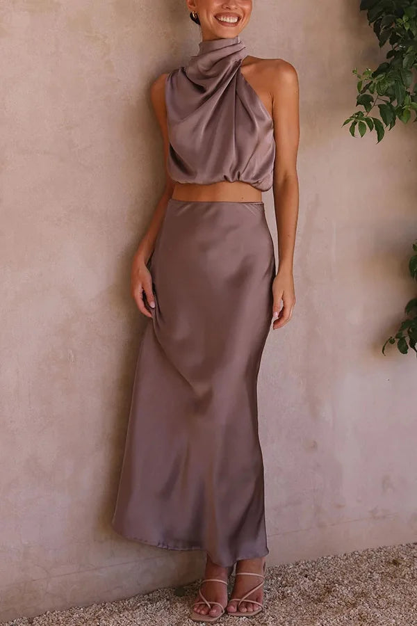 Maia= Elegantes Modekleid Lila