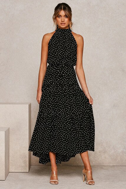 Malgorzata- Polkadot Kleid Schwarz
