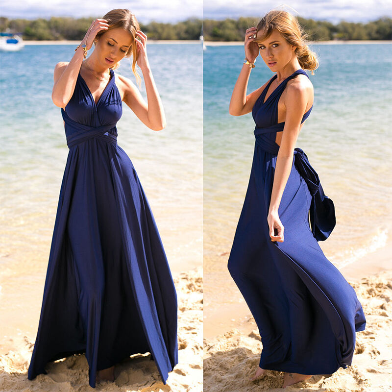 Marisa- Verwandelbares kleid Marineblau