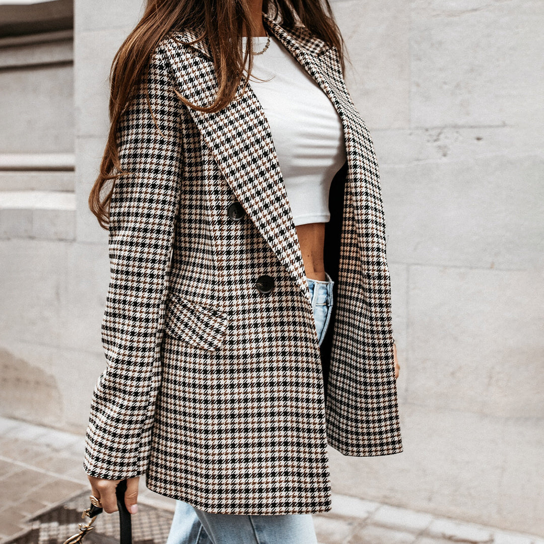 Klara - Lässiger Damenblazer im karierten Design