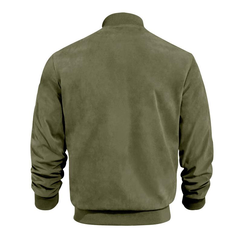 Matthias - Reißverschlussjacke mit Seitentaschen für Herren Armeegrün