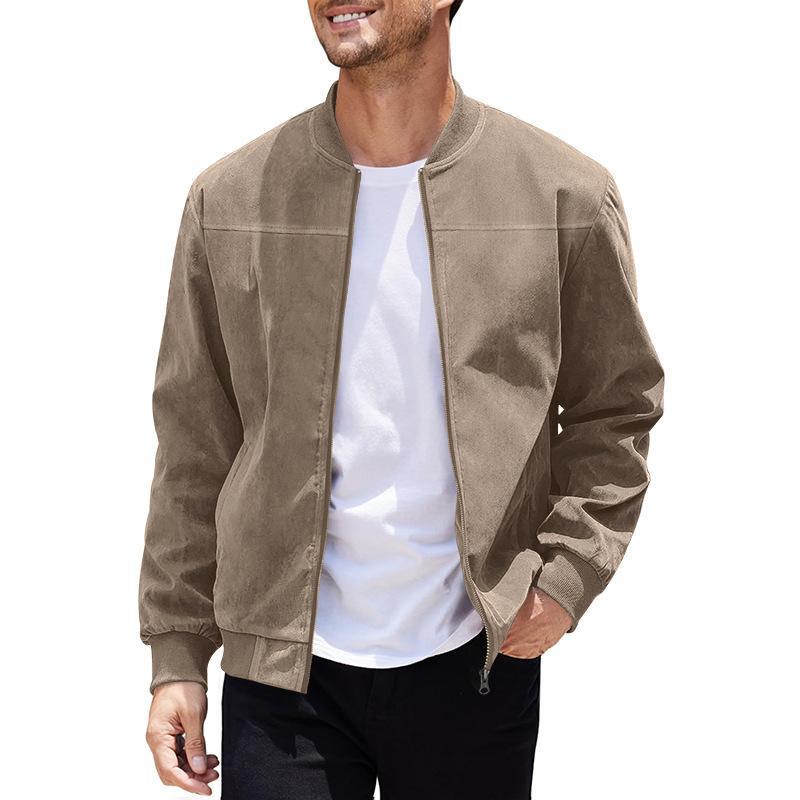 Matthias - Reißverschlussjacke mit Seitentaschen für Herren Khaki